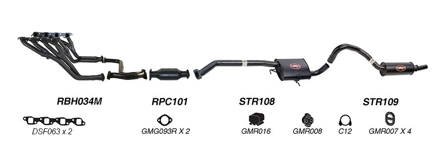 Redback Performance Exhaust System for Holden Commodore (04/1995 - 12/2000) - Performance Exhaust System