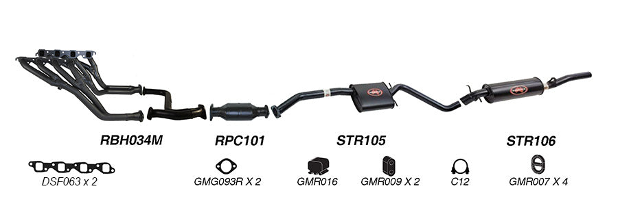 Redback Performance Exhaust System for Holden Commodore (09/1991 - 09/1997) Calais (09/1991 - 09/1997) Holden Caprice
