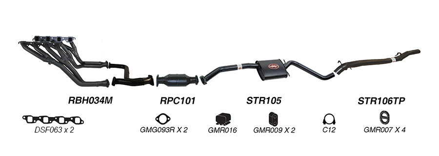 Redback Performance Exhaust System for Holden Commodore (09/1991 - 09/1997) Calais (09/1991 - 09/1997) Holden Caprice