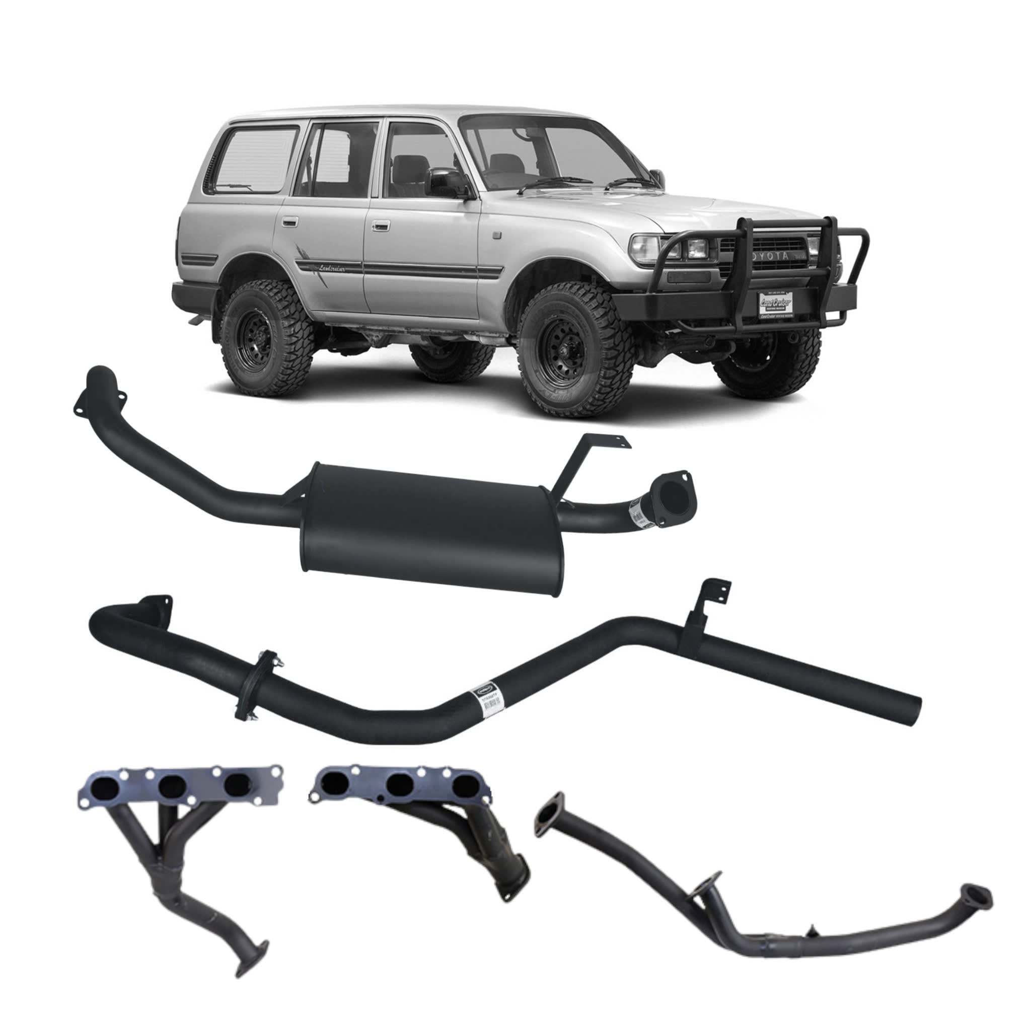 Redback Performance Headers and Exhaust for Toyota Landcruiser 80 Series Wagon 4.5 FZ - Performance Exhaust System