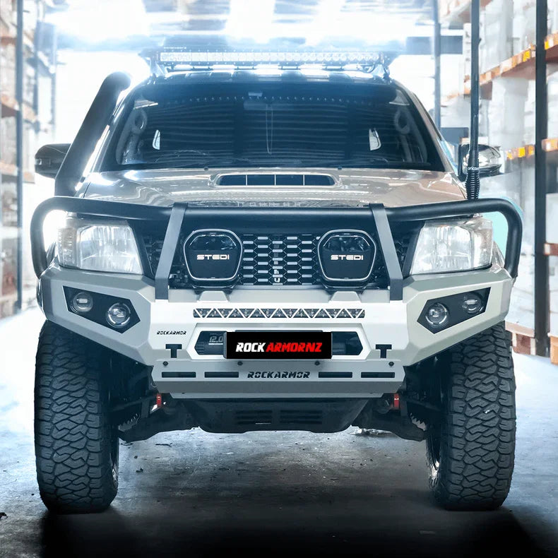 Rockarmor Gt Hoop Steel Bullbar - Toyota Hilux N70 12-15 - Winch Bar