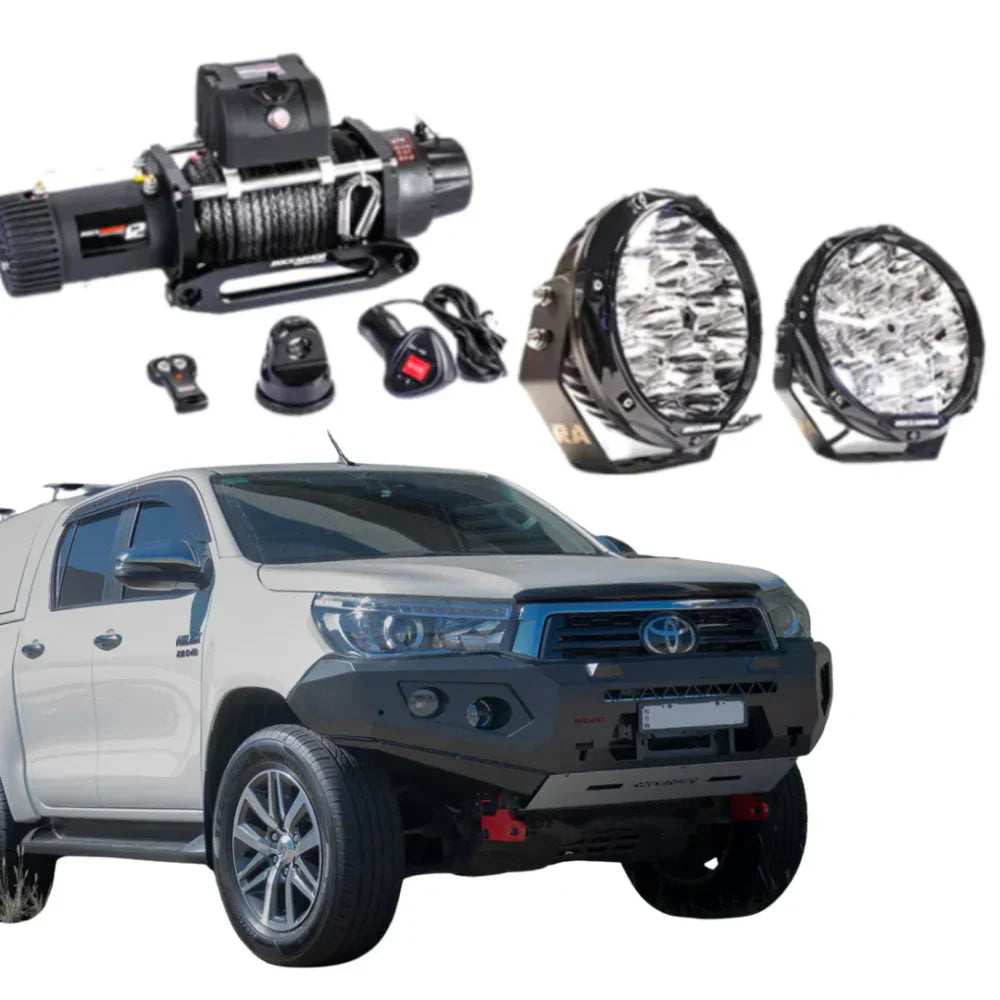Rockarmor Gt Hoopless Steel Bullbar Combo - Toyota Hilux N80 Bullbar 2015 -2020
