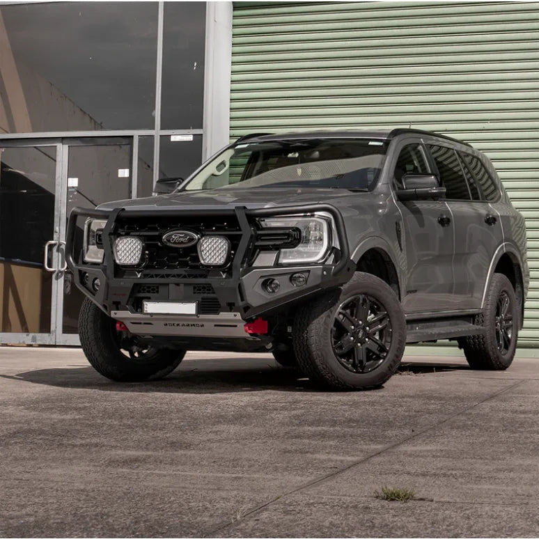 Gray Ford SUV with Rockarmor GT Steel Hoop Bullbar for Next Gen Ford Everest