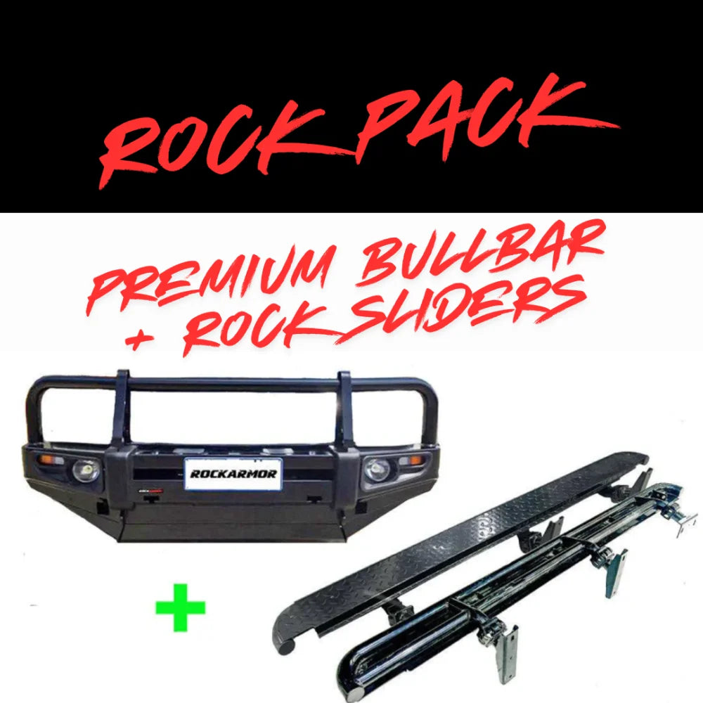Rockarmor Rock Pack, Mitsubishi Triton Challenger Pb / Pc 2009-2015 | Premium Bullbar + Rock Sliders - Rock Pack