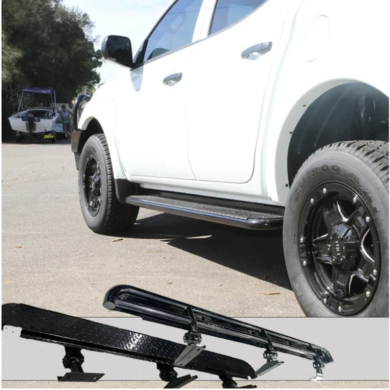 Rockarmor Steel Rockslider Side Steps To Suit Mitsubishi Triton MV - Side Steps