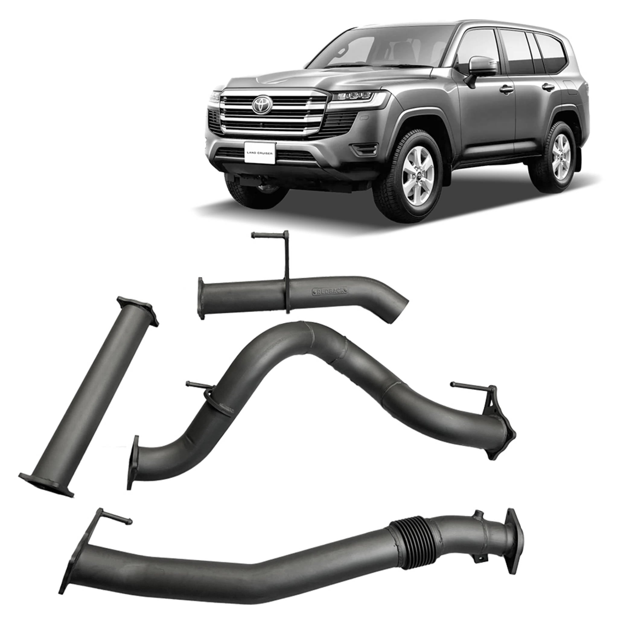 3.5’’ DPF Back Exhaust for Toyota Landcruiser 300 Series Wagon / SUV with Muffler - 4x4 Performance System