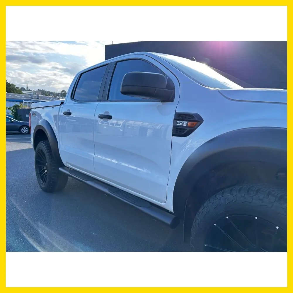 4‑inch Black Stainless Steel Oval Running Board for Ford Ranger