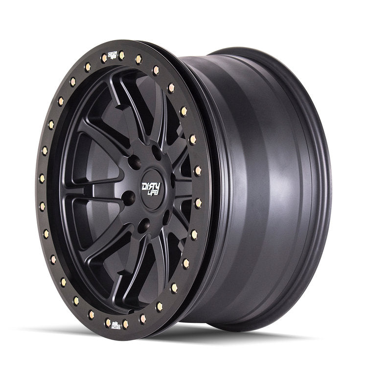 DIRTY LIFE WHEELS 17x9 12N 6x139.7 CB110 Dual Tek DT2 Matte Black 1542KG