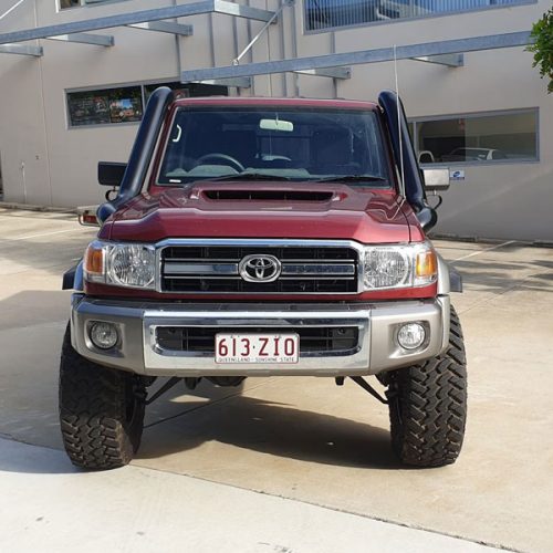 DUAL Toyota Landcruiser VDJ76-79 Series 5″ Stainless Steel Snorkel Kit
