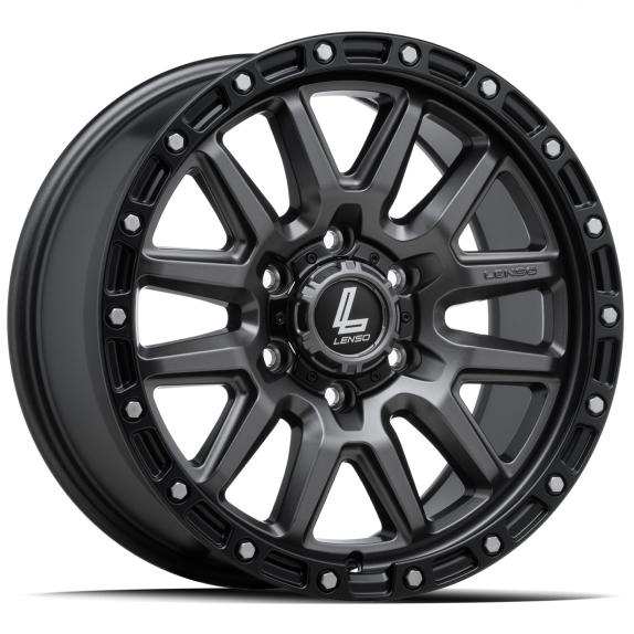 LENSO MAX MARVEL MATTE ANTHRACITE BLACK LIP 18 x 9 6-139 +18