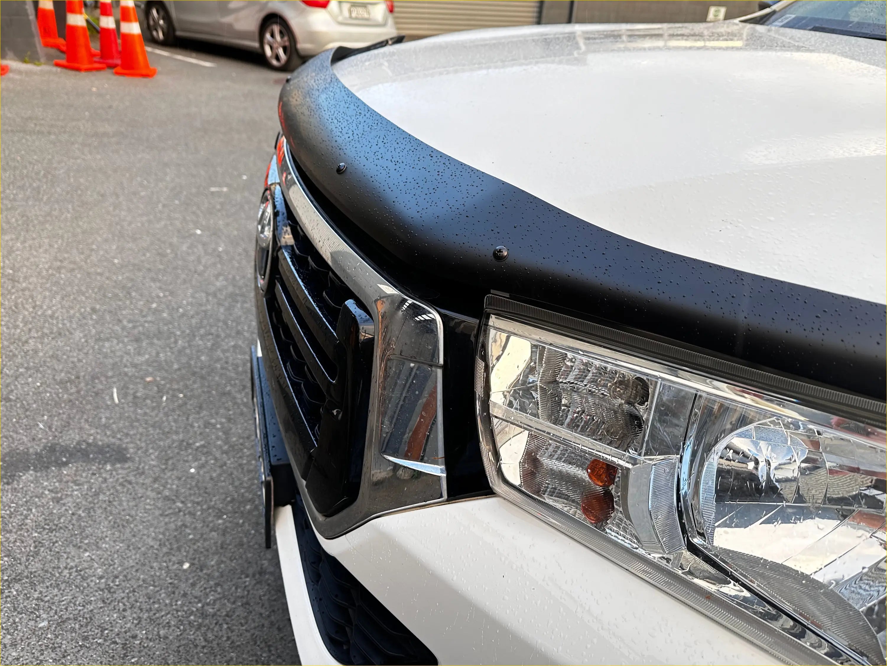 Bonnet Guard Matte Black and Monsoon Toyota Hilux 2015-2020 - Door Visor &