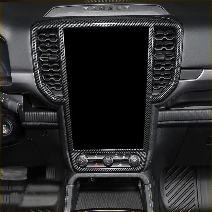 Carbon Fiber Interior Car Inner Middle Air Vent Trim Cover for Ford