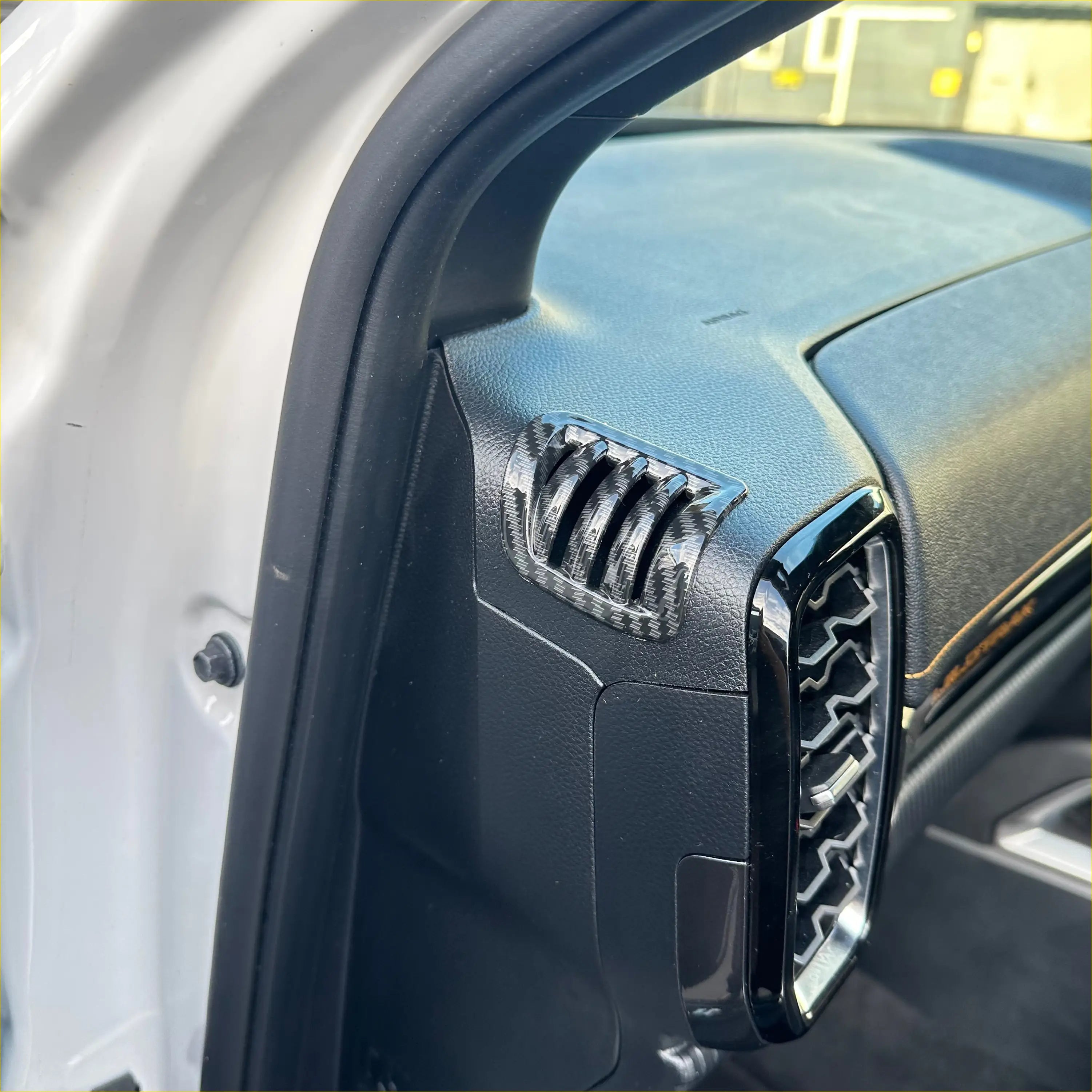 Carbon Fiber Interior Dashboard Vent Trim Cover for Ford Ranger 2022+