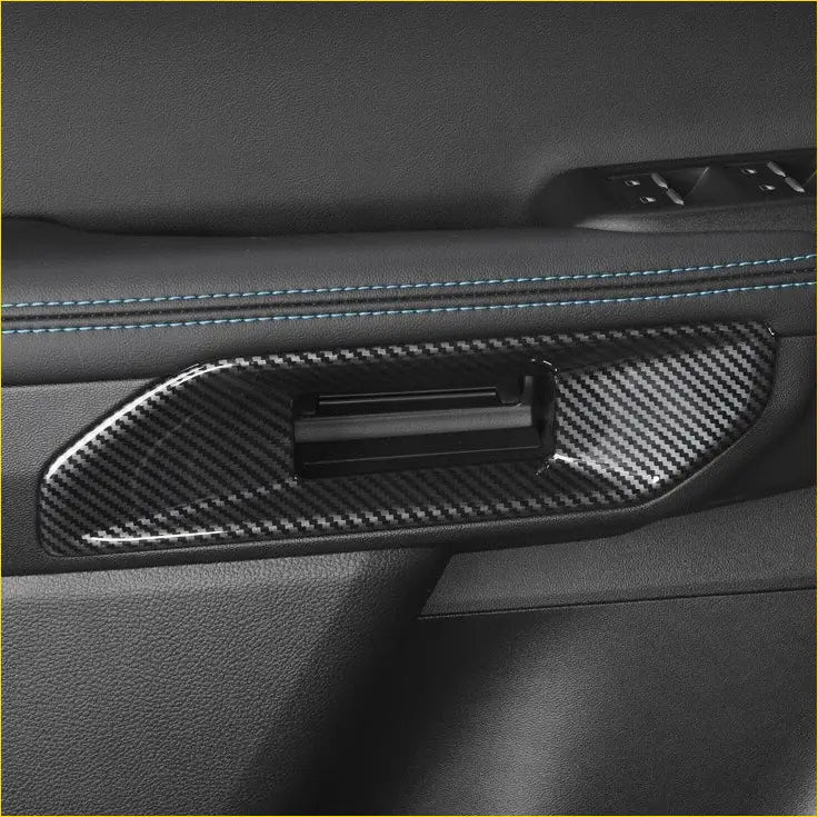 Carbon Fiber Interior Door Handle Panel Trim Cover for Ford Ranger