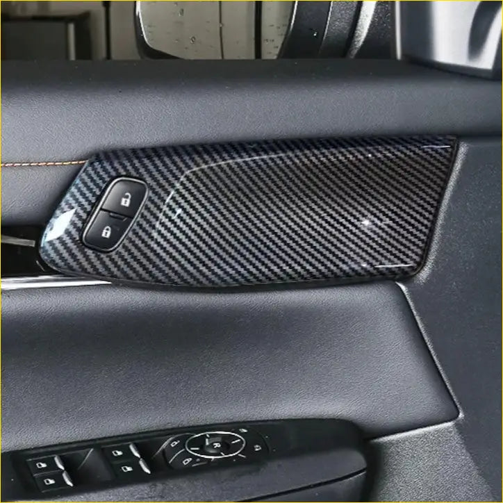 Carbon Fiber Interior Front Door Panel Trim Cover for Ford Ranger