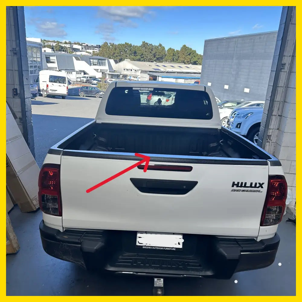 Durable Textured Black Tailgate Cover for Toyota Hilux 2015-2020