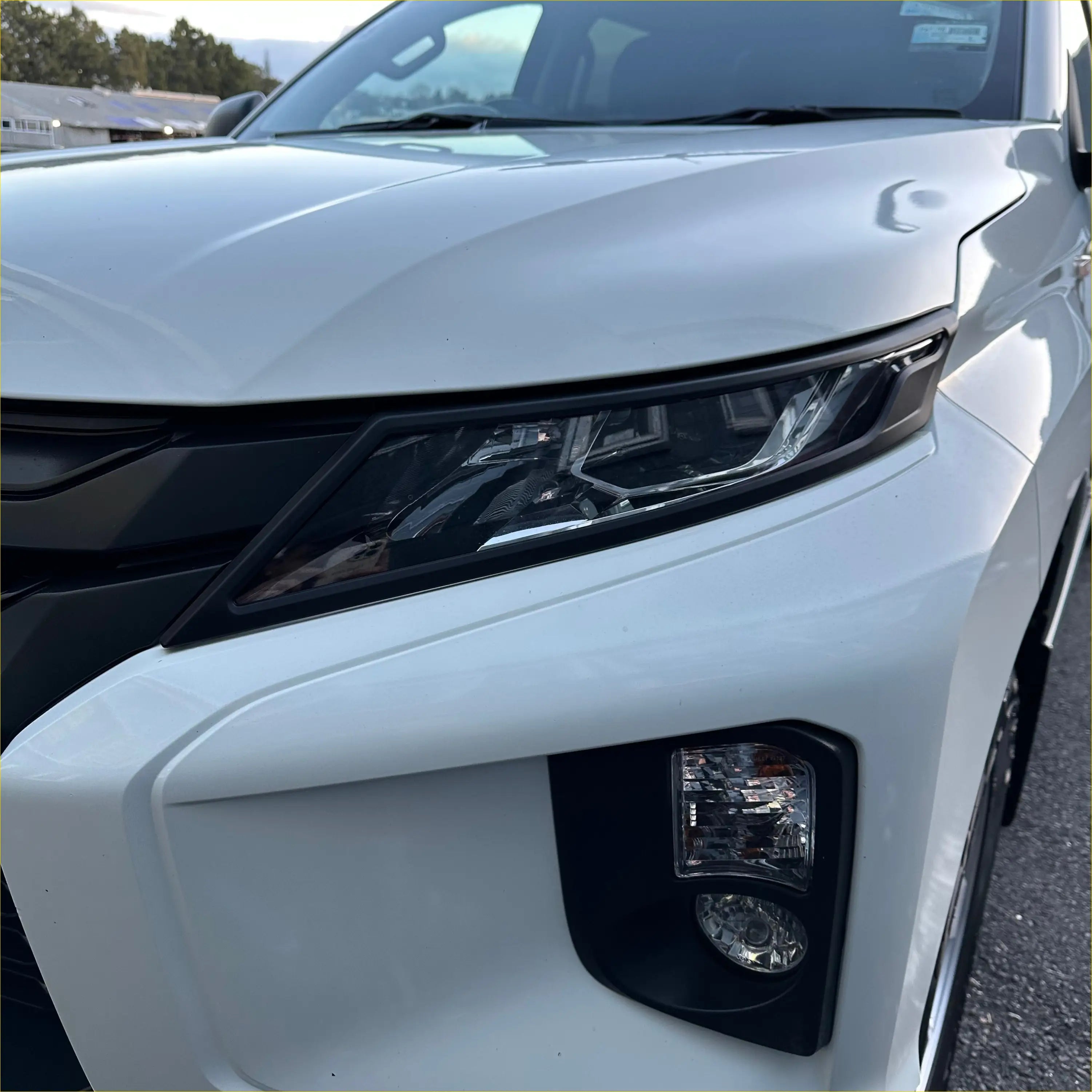 Headlight Covers Mitsubishi Triton 2019-2023 Matte black - Plastic Trim
