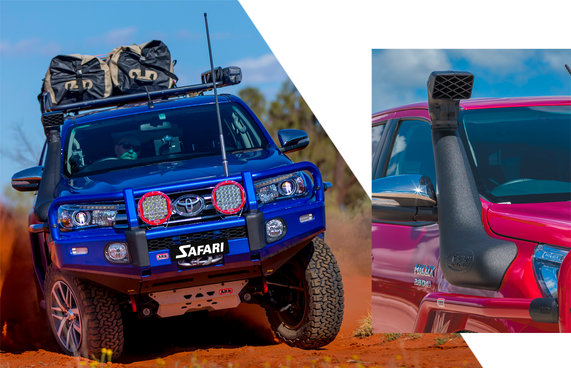 Safari Snorkels available for all utes. Armax and Vspec snorkels. Get in touch today for prices and stock availability.