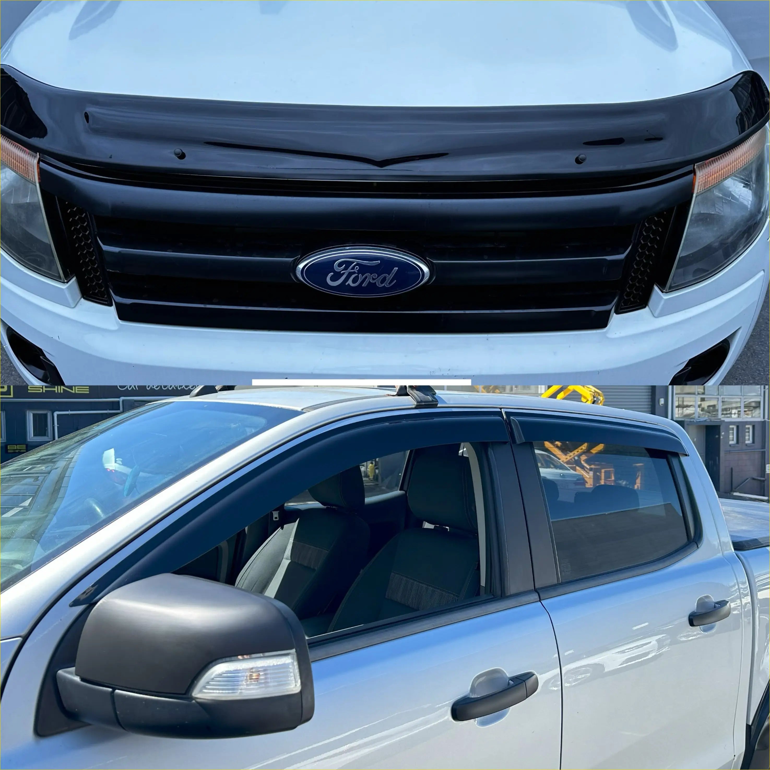 Monsoon and Bonnet Guard Aftermarket Style Ford Ranger PX1 2012-2015 - Door Visor &