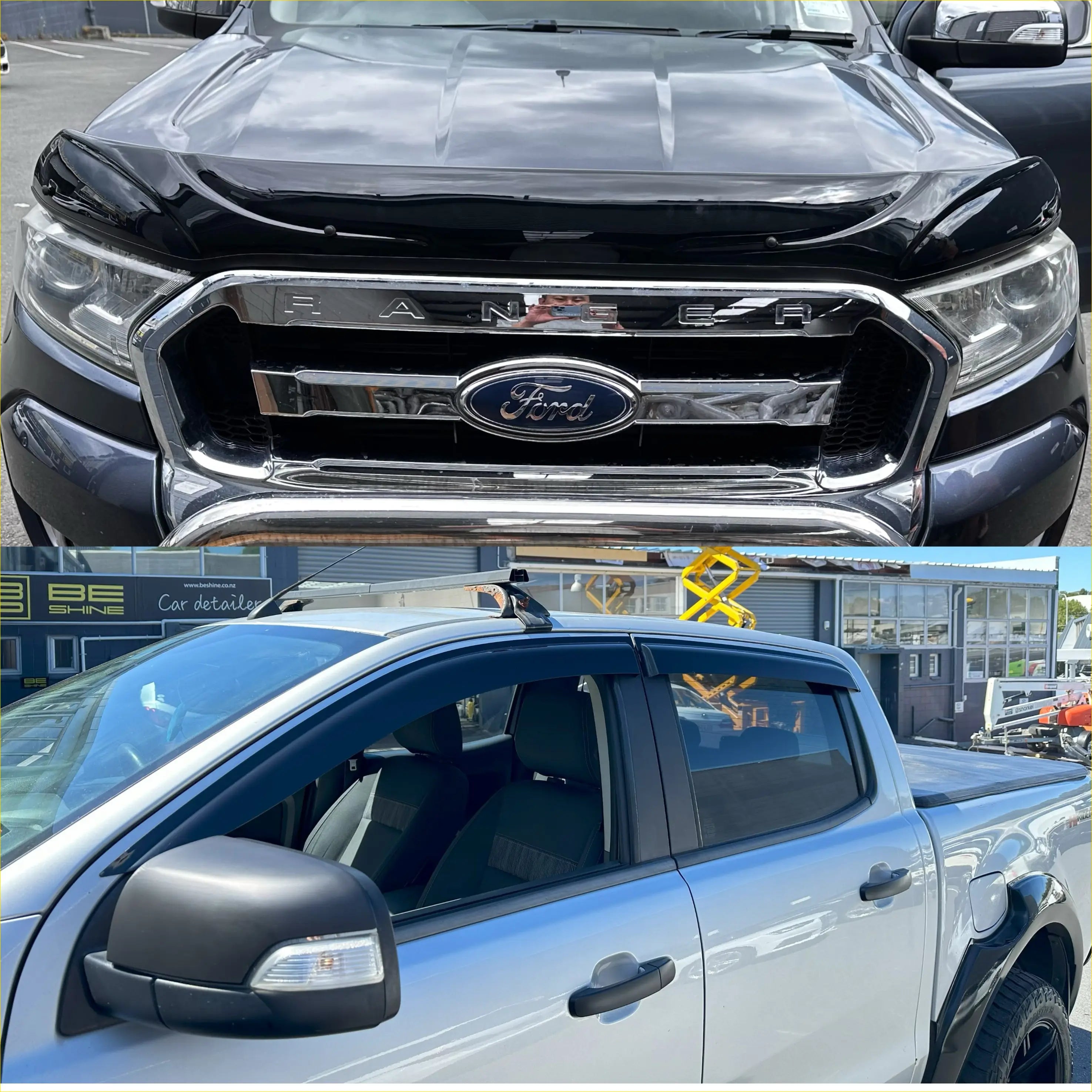 Monsoon and Bonnet Guard Aftermarket Style Ford Ranger PX2 PX3 - Door Visor &