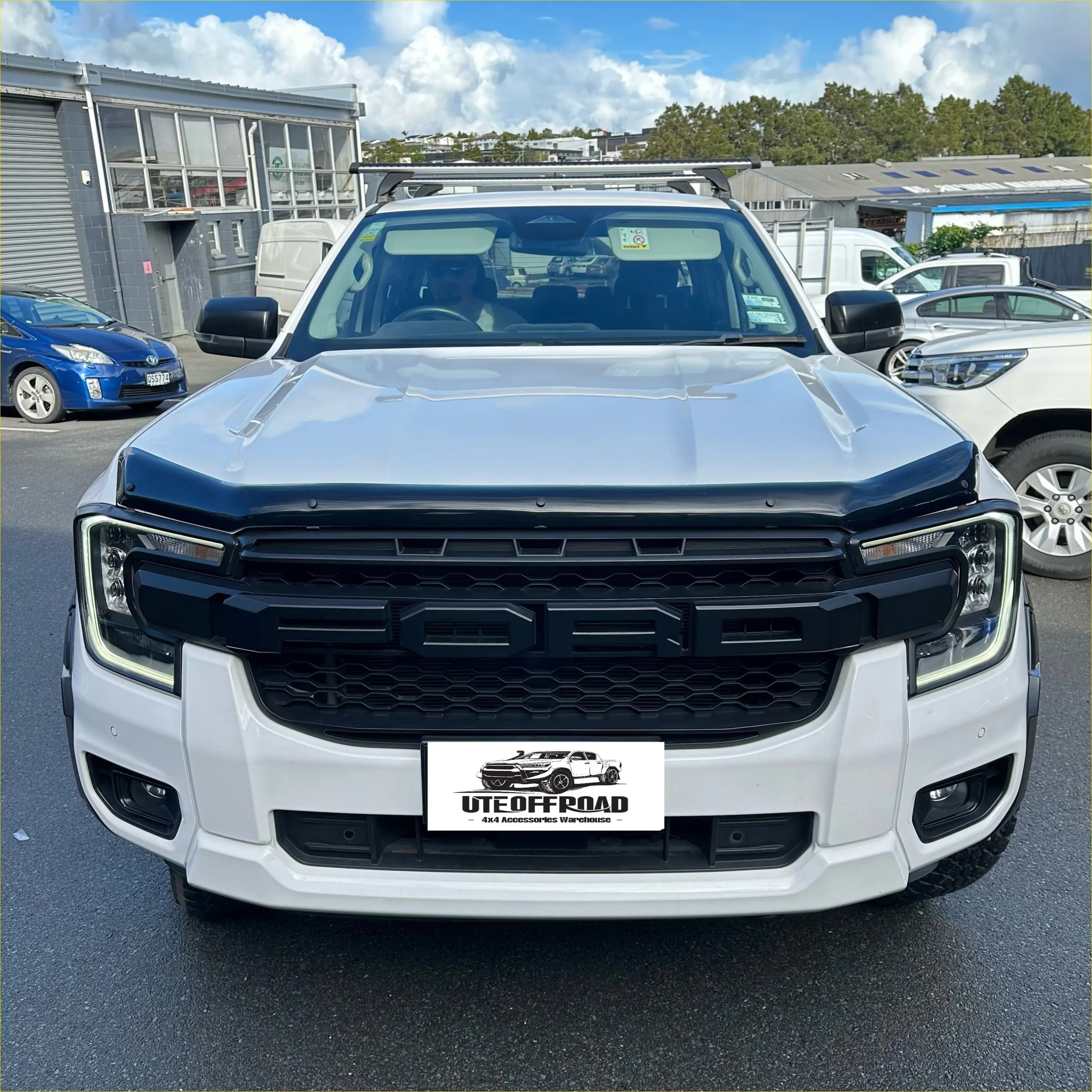 Monsoon and Bonnet Guard Ford Ranger 2022+ New OEM Style - Door Visor &