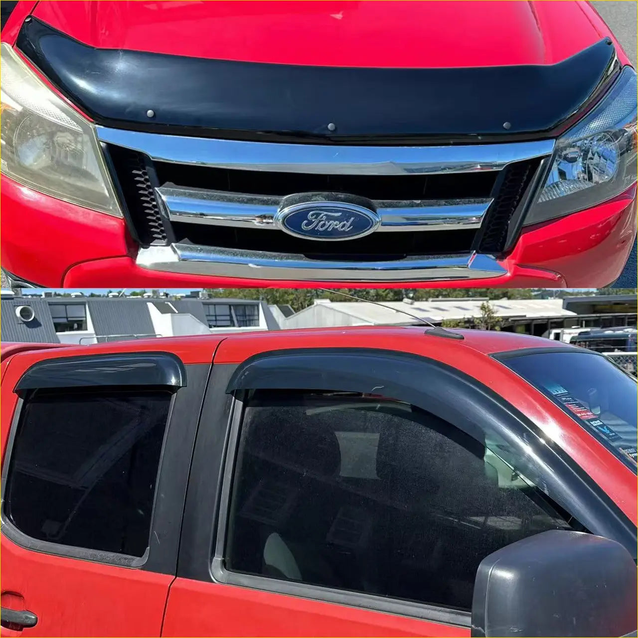 Monsoon and Bonnet Guard Ford Ranger PK 2008-2011 - Door Visor &