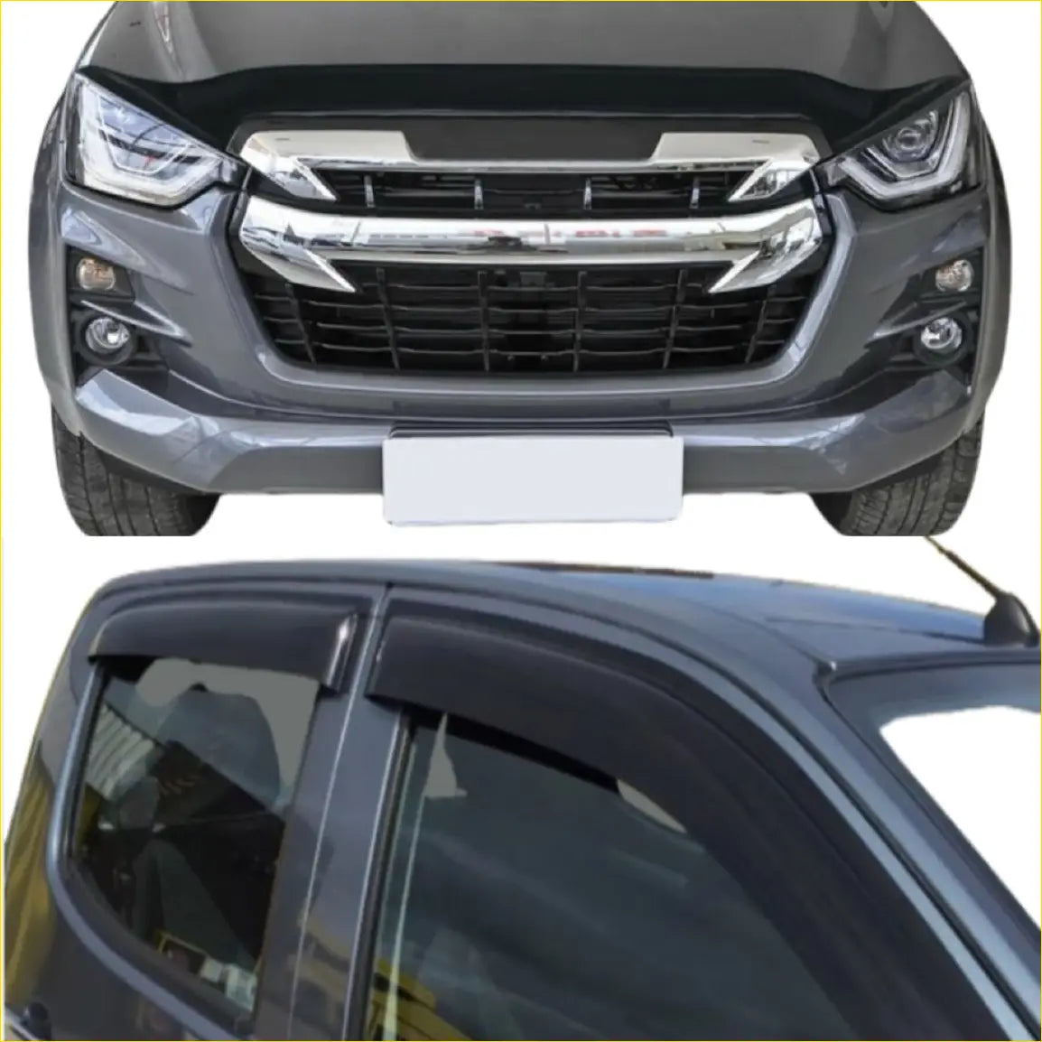 Monsoon and Bonnet Guard Isuzu D-max 2021-2023 - Door Visor &