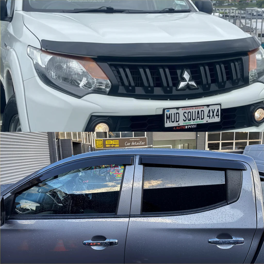 Monsoon and Bonnet Guard Mitsubishi Triton 2015-2018 - Door Visor &