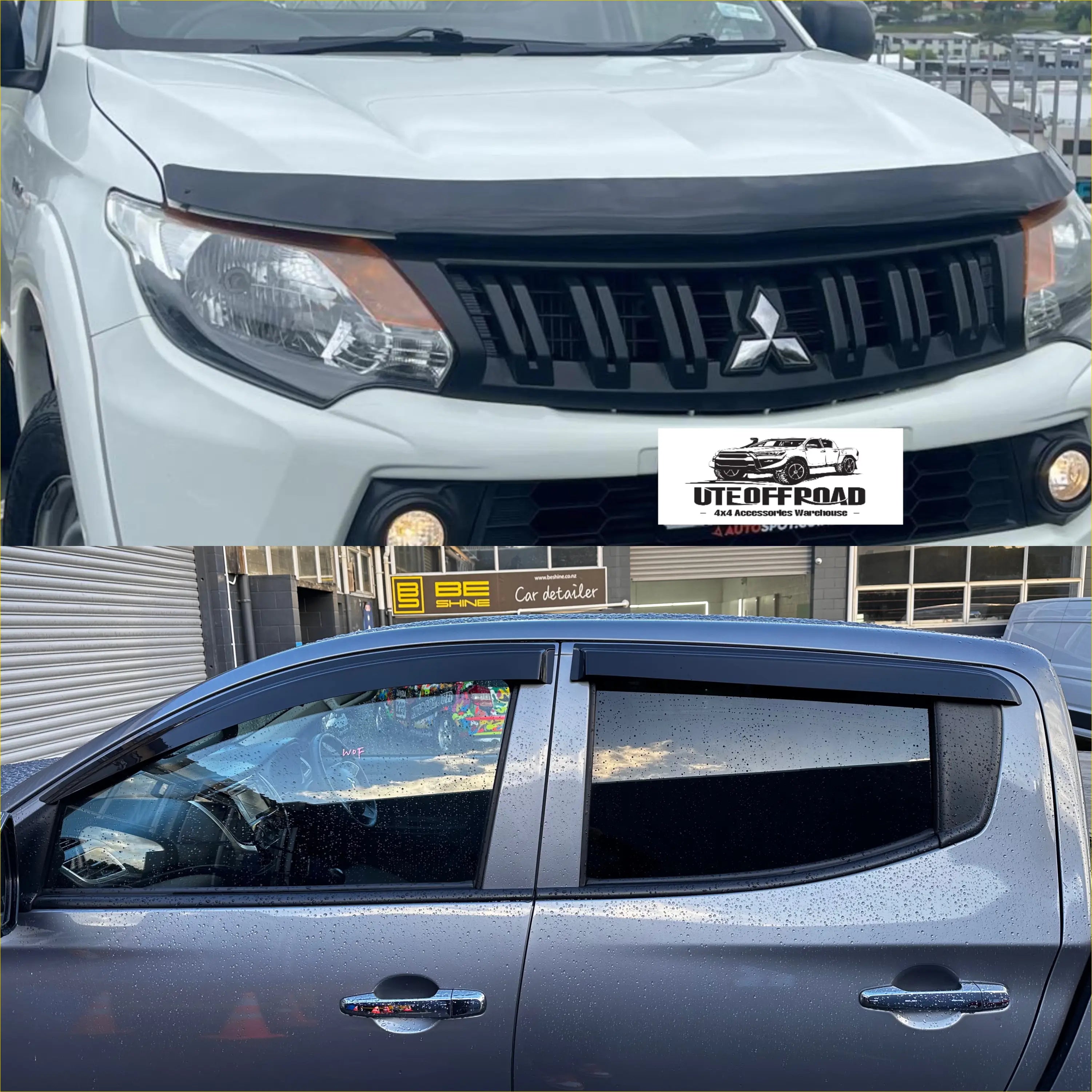 Monsoon and Bonnet Guard Mitsubishi Triton 2015-2018 - Door Visor &