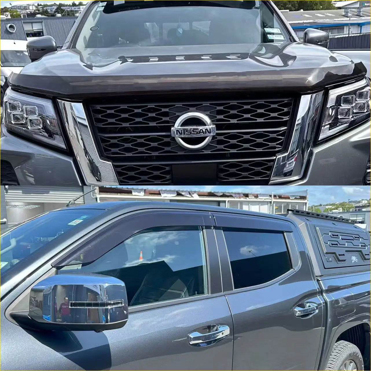 Monsoon and Bonnet Guard Nissan Navara 2021-2025 - Door Visor &