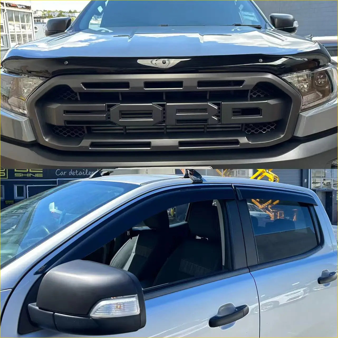 Monsoon and Bonnet Guard OEM Style Ford Ranger PX2 PX3 2016-2021 - Door Visor &
