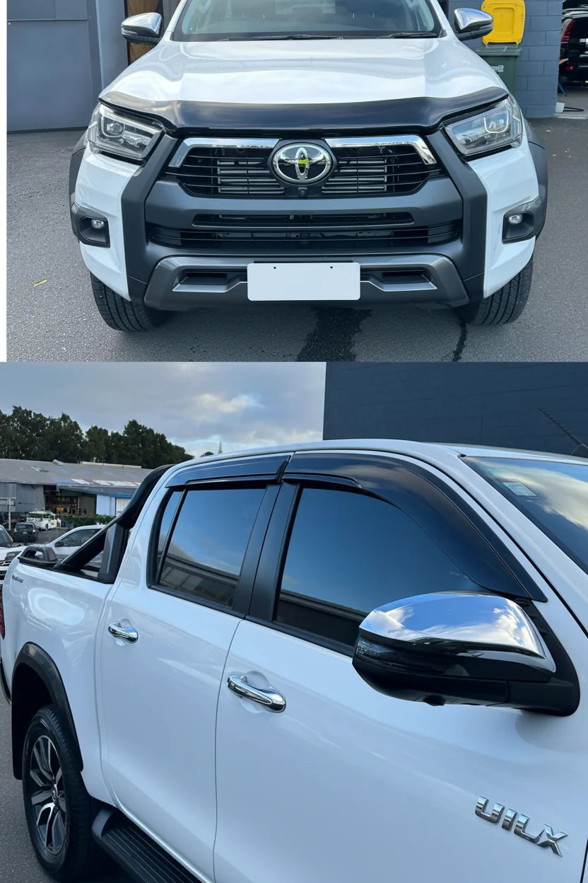 Monsoon and Bonnet Guard Toyota Hilux 2021-2025 - Door Visor &