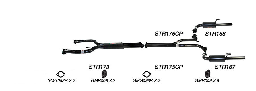 Redback 2 1/2’’ Dual Exhaust for Holden Commodore VE/VF V6/V8 Ute - Performance Exhaust System