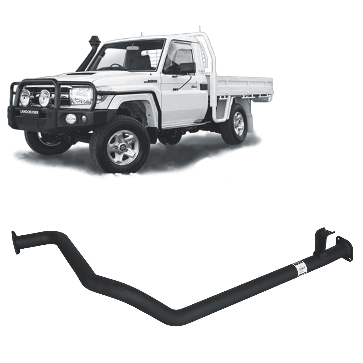 Redback 2.5’’ Exhaust for 79 Series Exhaust 1HZ with Muffler - Performance Exhaust System