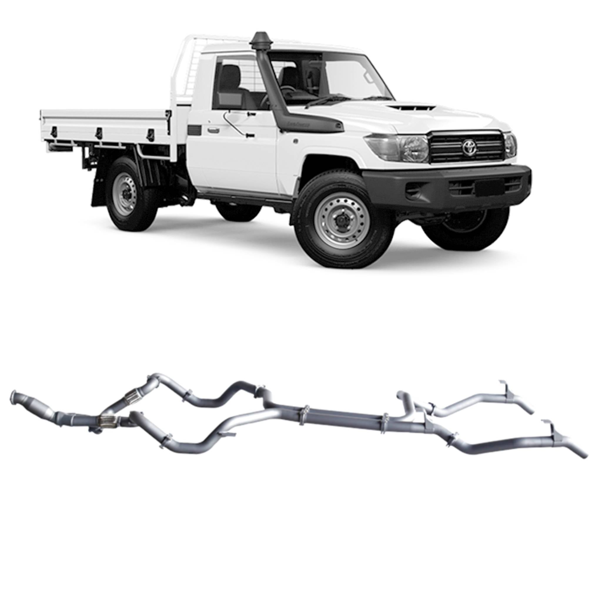 Redback 4x4 Extreme Duty Twin Exhaust for Toyota Landcruiser (01/2007 - 10/2016) - 4x4 Performance System