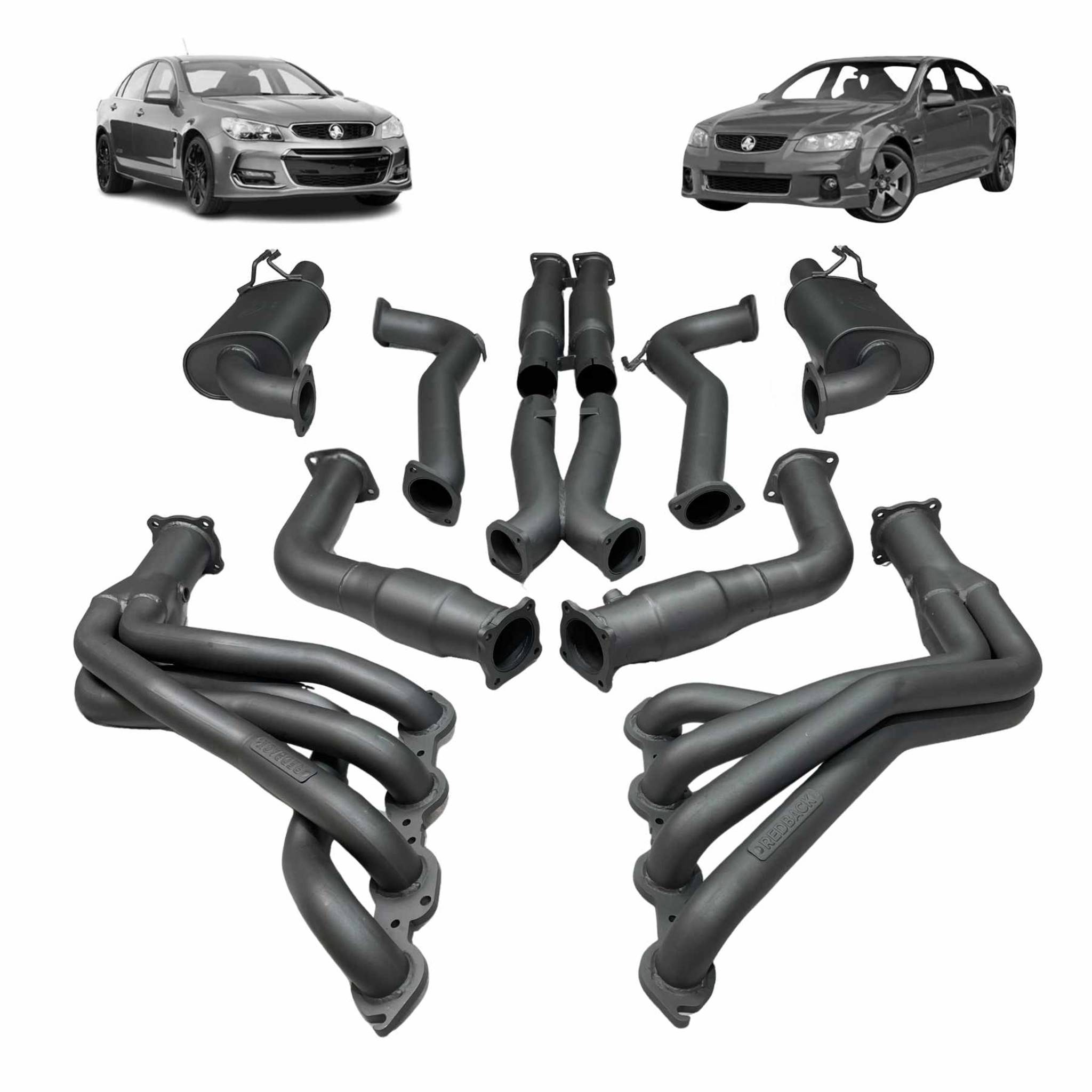 Redback Dual 3’’ Engine back Exhaust with Hotdogs for Holden Commodore VE & VF Sedan / Wagon - Performance Exhaust