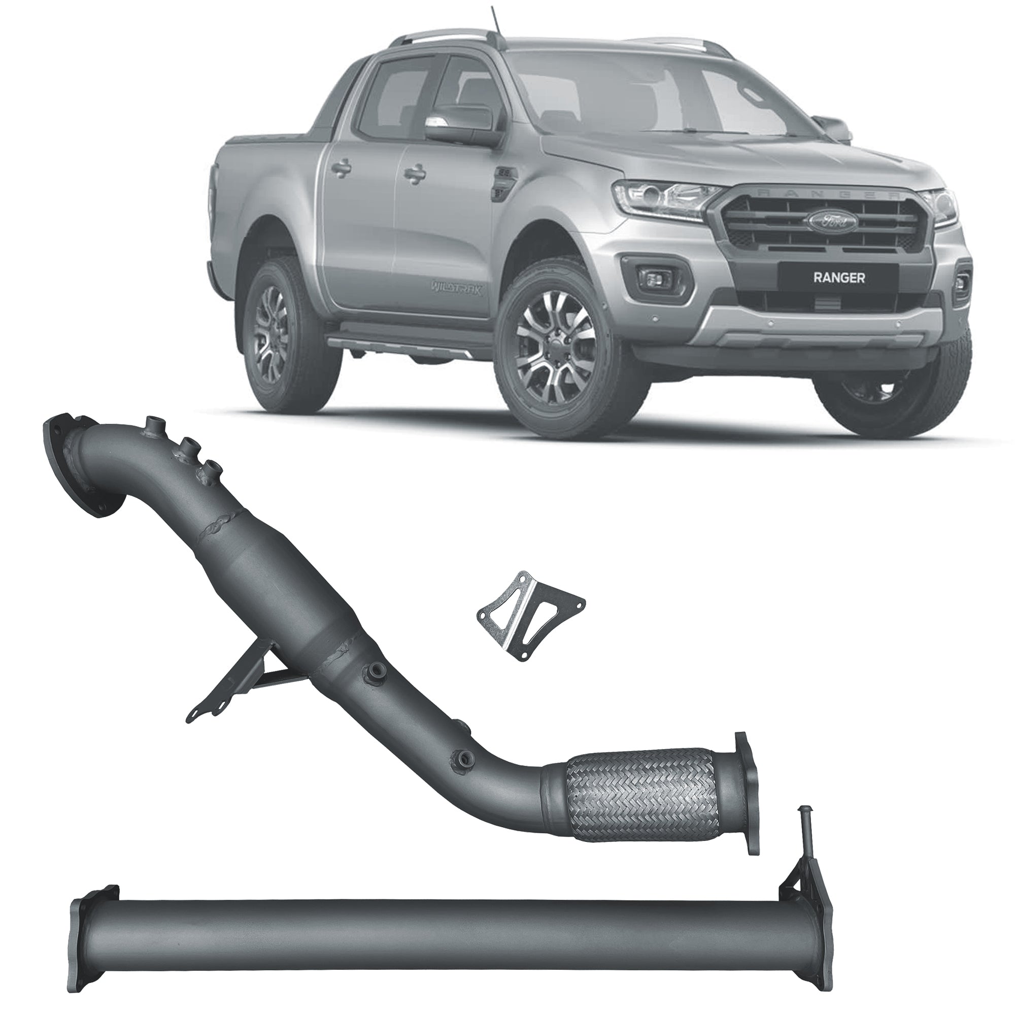 Redback Extreme Duty Exhaust DPF Adaptor Kit for Ford Ranger 3.2L (07/2016 - 05/2022) - With Cat - 4x4 DPF Adapter Kit