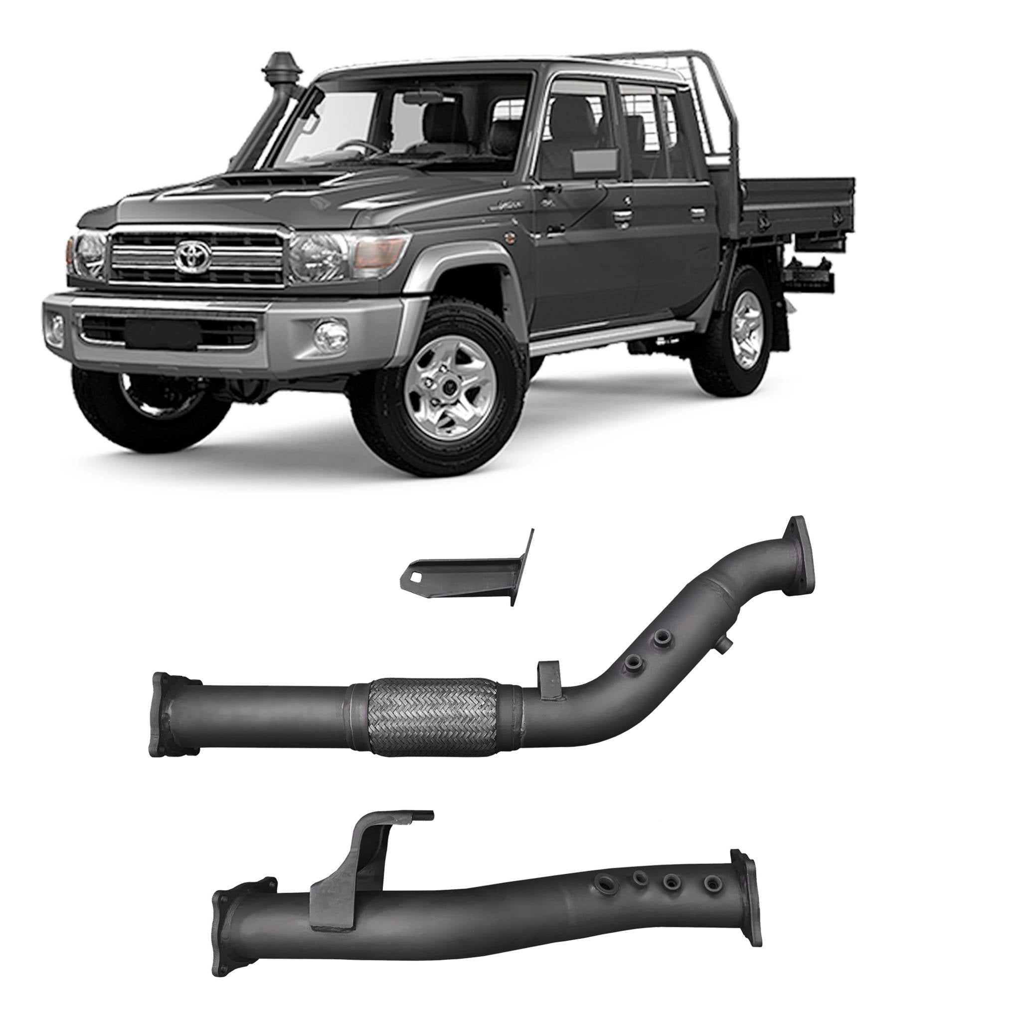 Redback Extreme Duty Exhaust DPF Adaptor Kit for Toyota Landcruiser 76 Series Wagon 79 Series Single and Double Cab