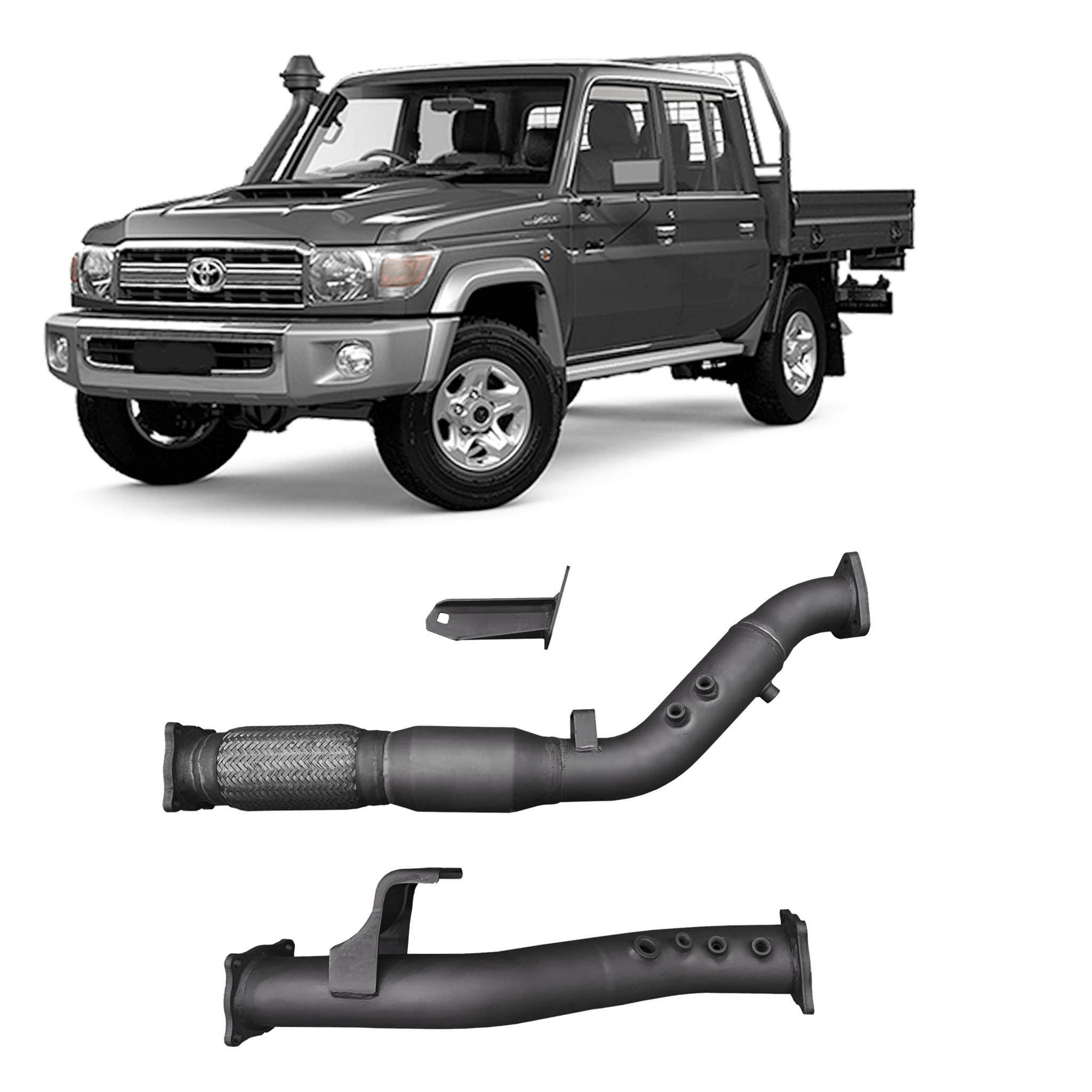 Redback Extreme Duty Exhaust DPF Adaptor Kit for Toyota Landcruiser 76 Series Wagon 79 Series Single and Double Cab