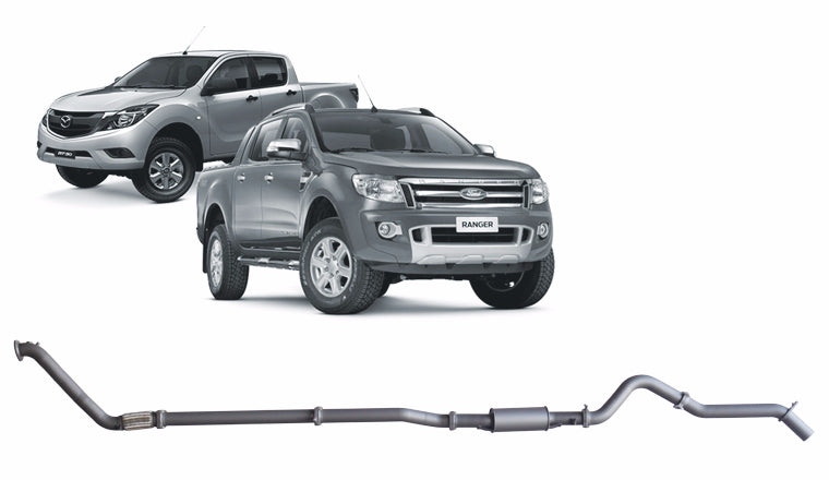 Redback Extreme Duty Exhaust for Ford Ranger 3.2L (01/2011 - 09/2016) Mazda BT-50 (11/2011 - 06/2016) - Resonator