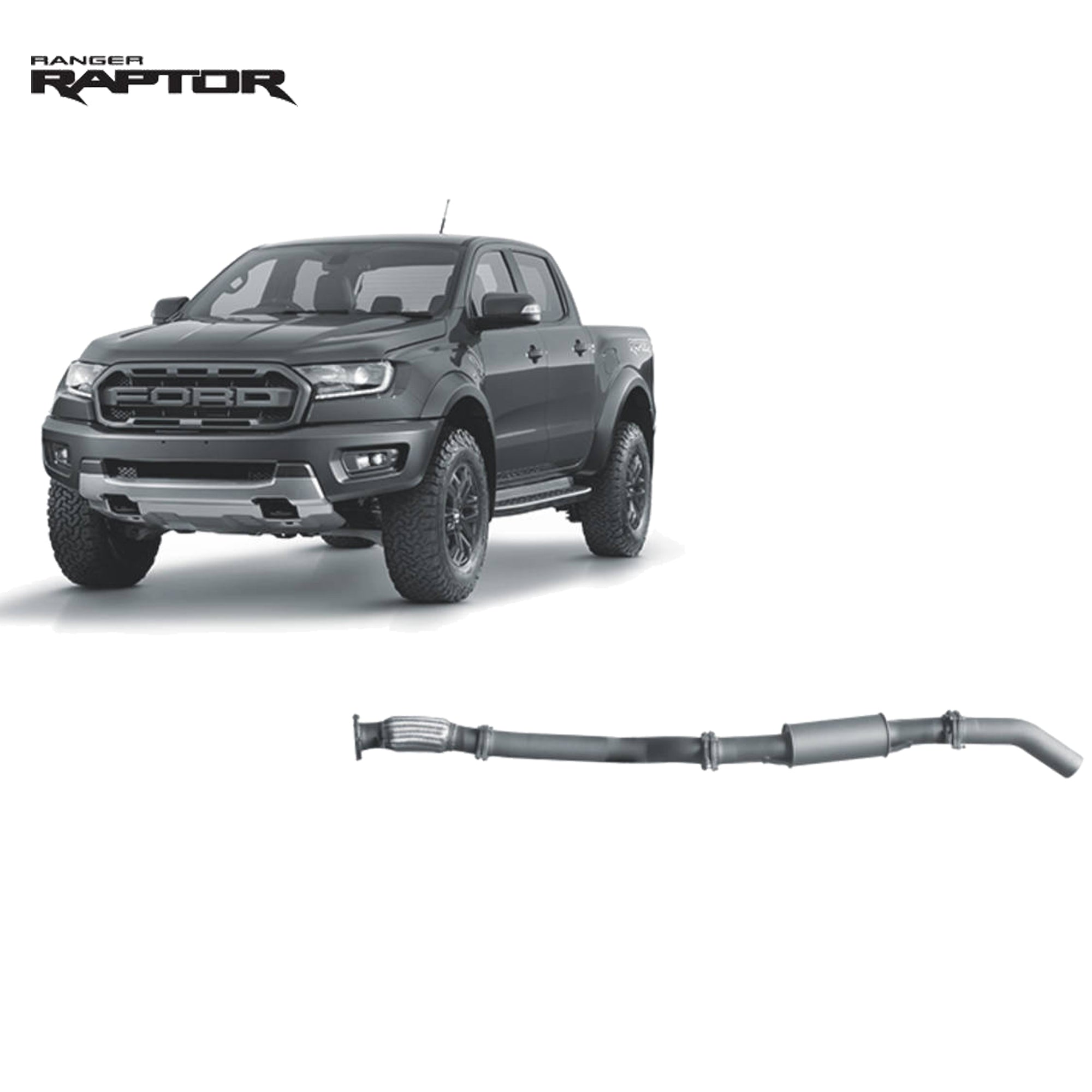 Redback Extreme Duty Exhaust for Ford Raptor 2.0L Bi-Turbo (10/2018 - 05/2022) - Resonator (Medium) - 4x4 Performance