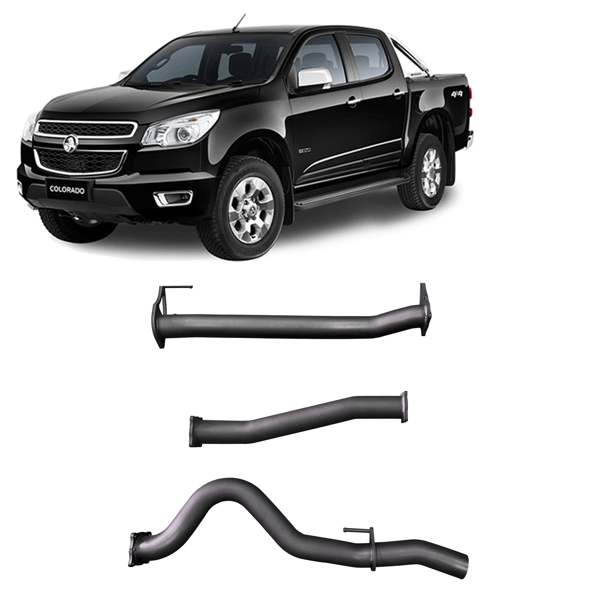 Redback Extreme Duty Exhaust for Holden Colorado RG 2.8L (09/2016 - on) - Pipe Only (Loud) - 4x4 Performance System