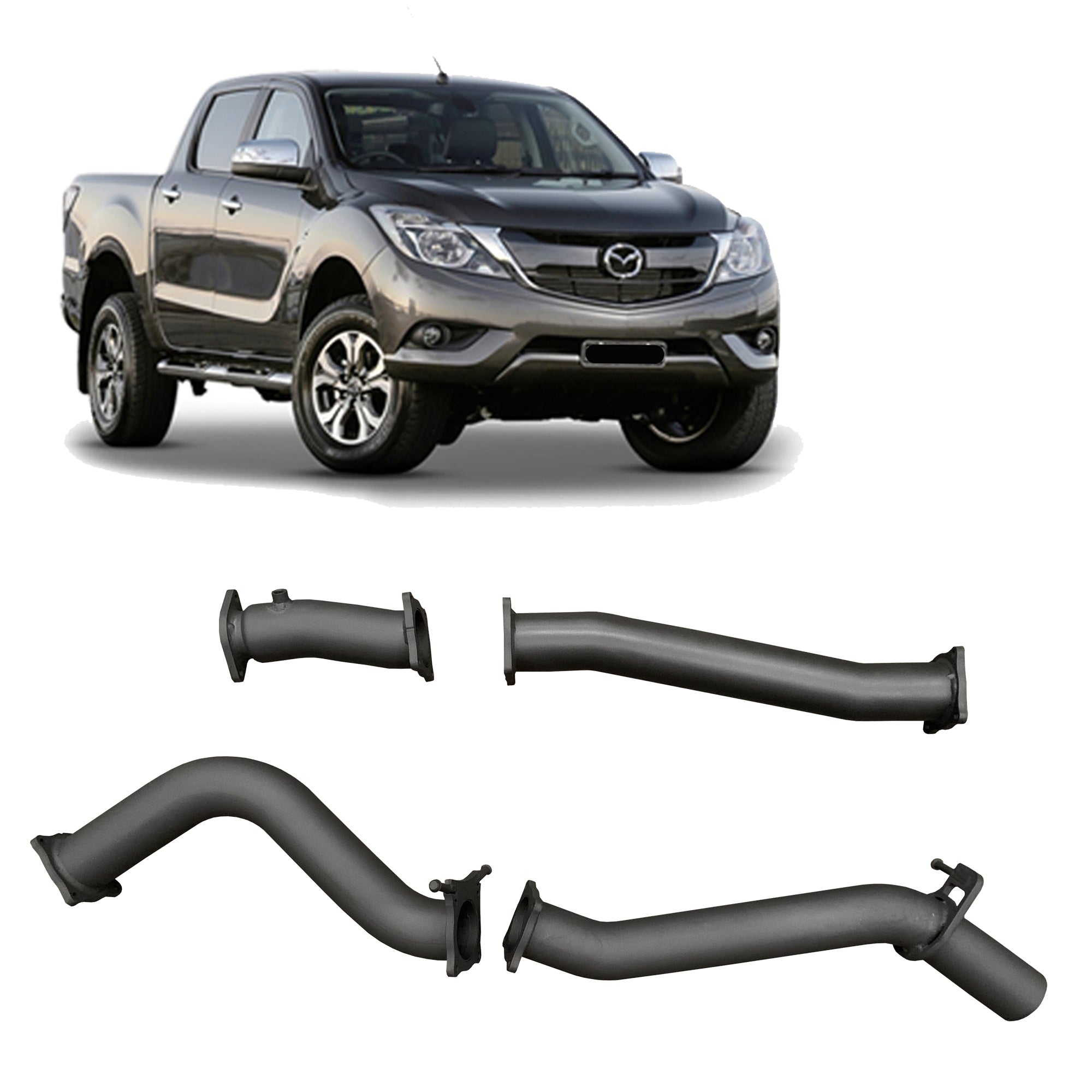 Redback Extreme Duty Exhaust for Mazda BT-50 (07/2016 - 09/2020) - Pipe Only (Loud) - 4x4 Performance System