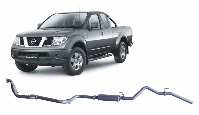 Redback Extreme Duty Exhaust for Nissan Navara D40 2.5L (01/2007 - 2015) - With Cat / Large Muffler (Quiet) - 4x4