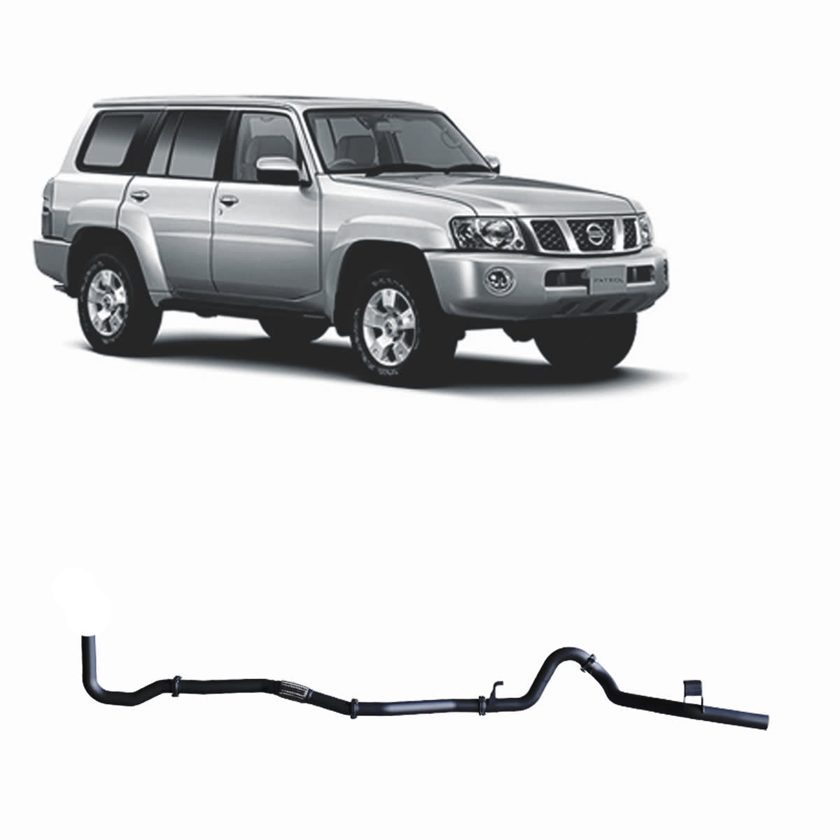 Redback Extreme Duty Exhaust for Nissan Patrol (05/1998 - 09/2007) - Pipe Only (Loud) - 4x4 Performance System