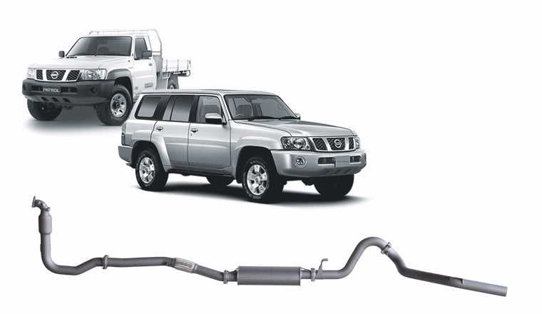Redback Extreme Duty Exhaust for Nissan Patrol GU 3.0L (05/2000 - 10/2016) - With Cat / Large Muffler (Quiet) - 4x4