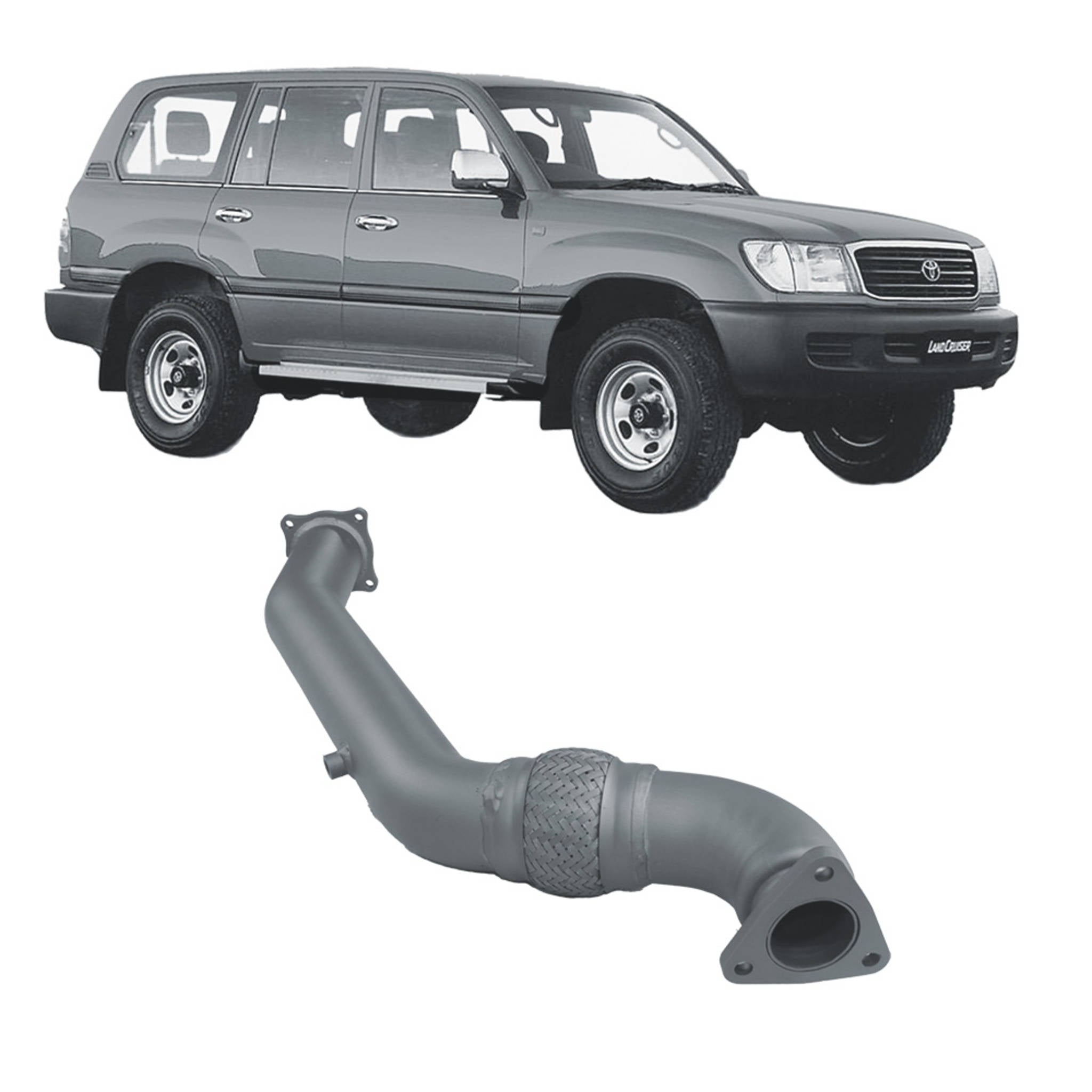 Redback Extreme Duty Exhaust for Toyota Landcruiser 105 Series Wagon (03/1998 - 10/2007) - 4x4 Performance System