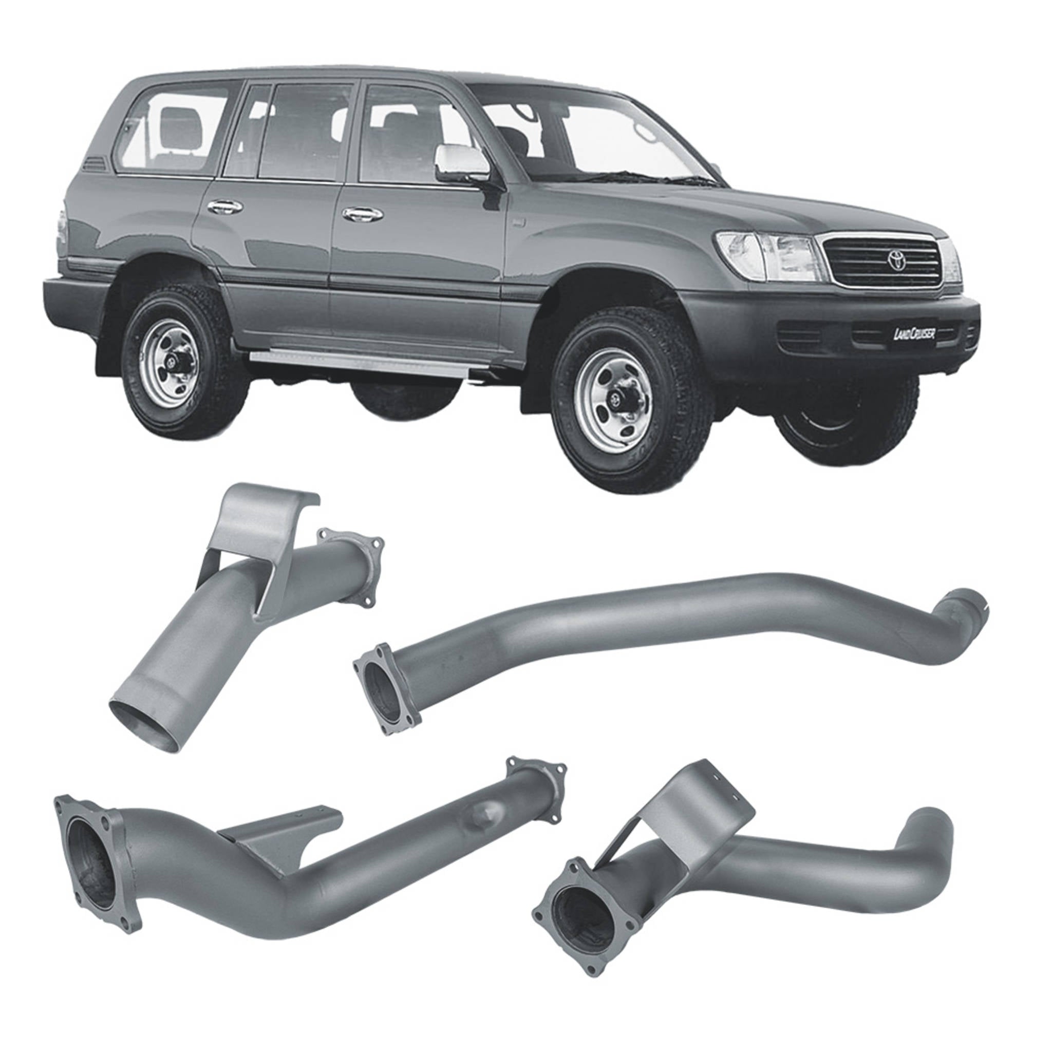 Redback Extreme Duty Exhaust for Toyota Landcruiser 105 Series Wagon (03/1998 - 10/2007) - 4x4 Performance System