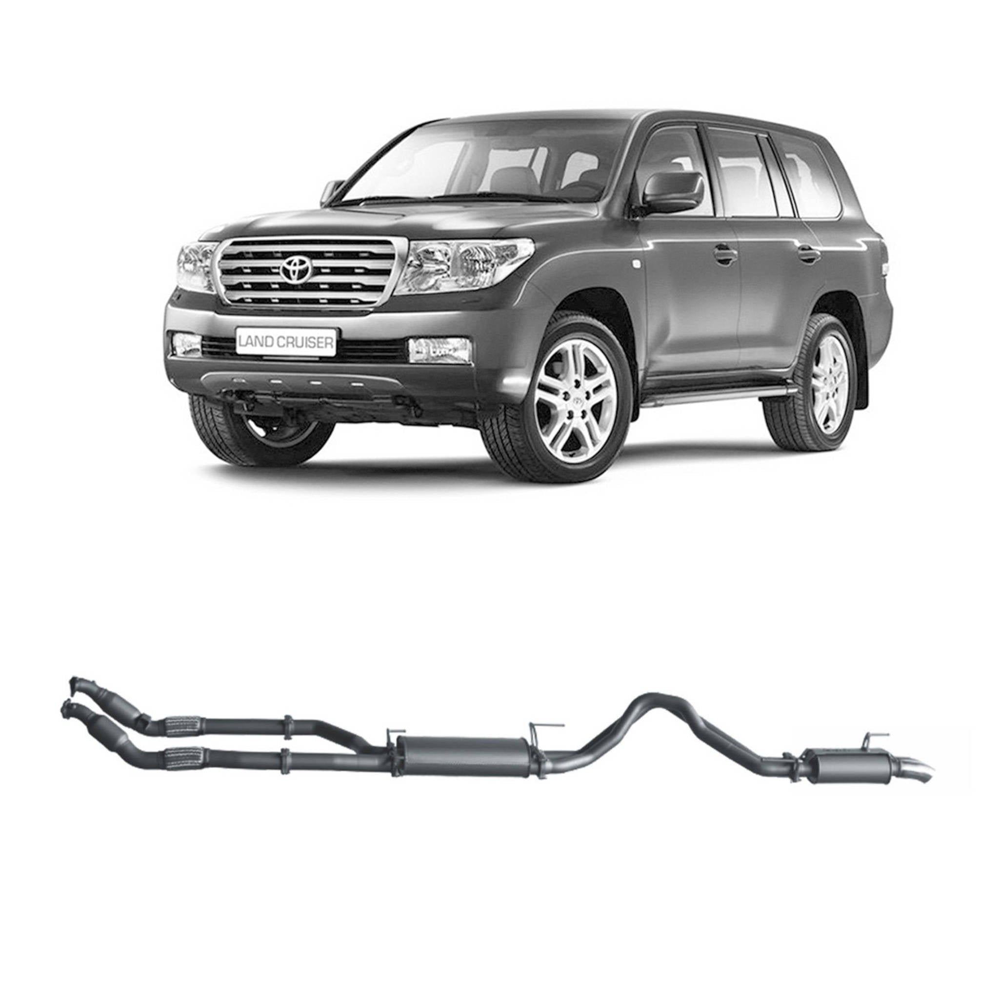 Redback Extreme Duty Exhaust for Toyota Landcruiser 200 Series 4.5L V8 (11/2007 - 09/2015) - With Cat / With Centre &