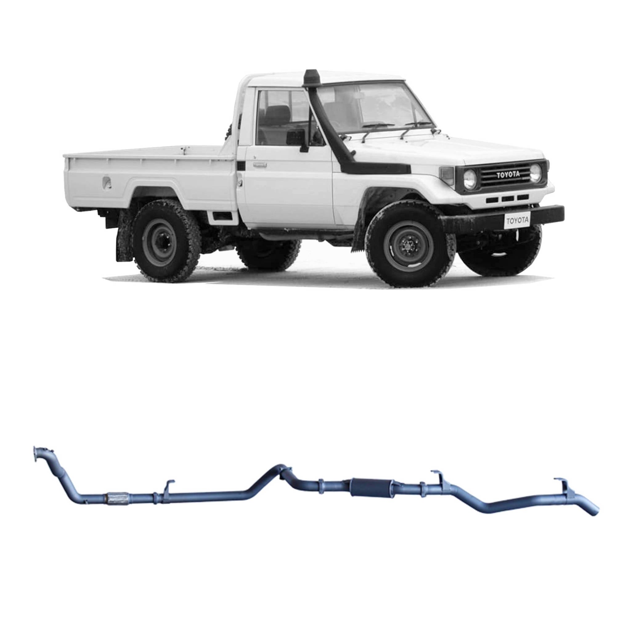 Redback Extreme Duty Exhaust for Toyota Landcruiser 78 Series (01/1990 - 01/2007) Toyota Landcruiser 75 Series (03/1990